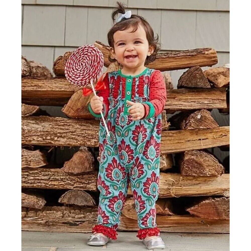 Matilda Jane BETTER NOT POUT Romper Infant Girls Size 12-18 months Knit One-Piec